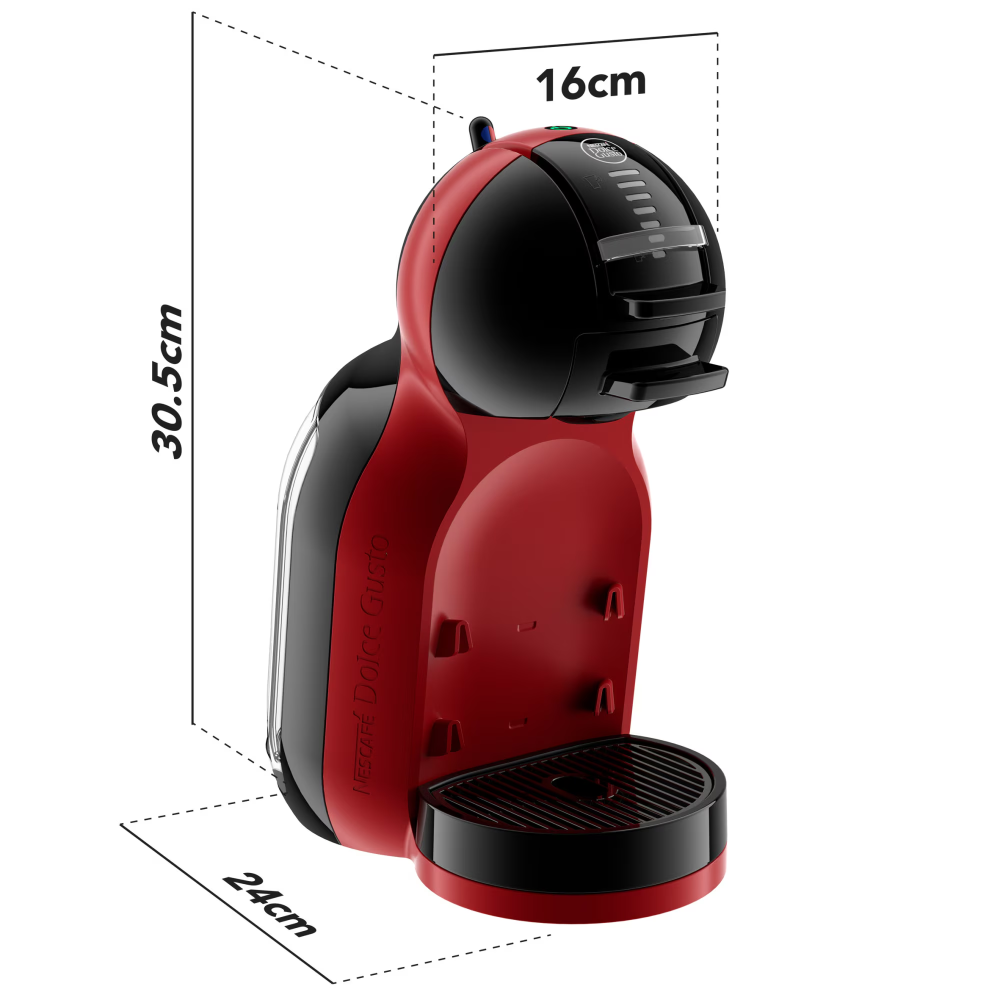 Espressor KRUPS cu capsule NESCAFÉ® Dolce Gusto® Mini Me KP123H10, 1500 W, 15 bari presiune, capacitate rezervor 0.8 L, Tehnologia Play & Select, functie Eco, rosu & negru [4]