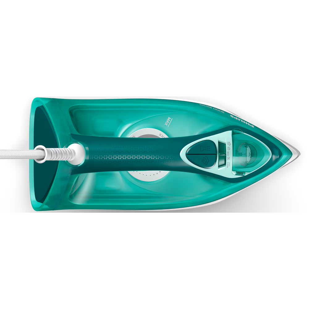 Fier de calcat Philips DST3030/70, putere 2400W, jet continuu de abur 40g/min, culoare turcoaz, rezervor de apa 300ml, talpa ceramica, oprire automata. [2]