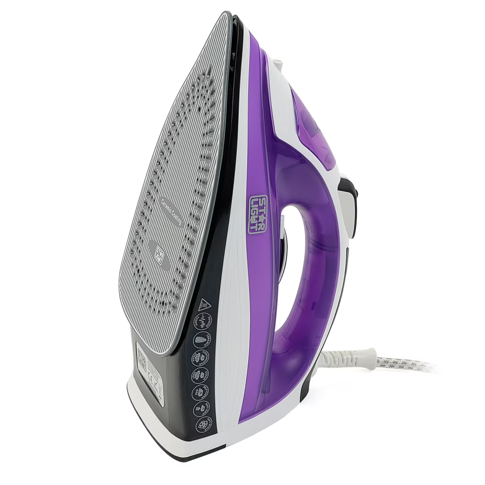 Fier de calcat Star-Light Easy SIA-2230, Talpa ceramica, 2200 W, 0.30 l, 1.9 m, Alb/Mov [3]