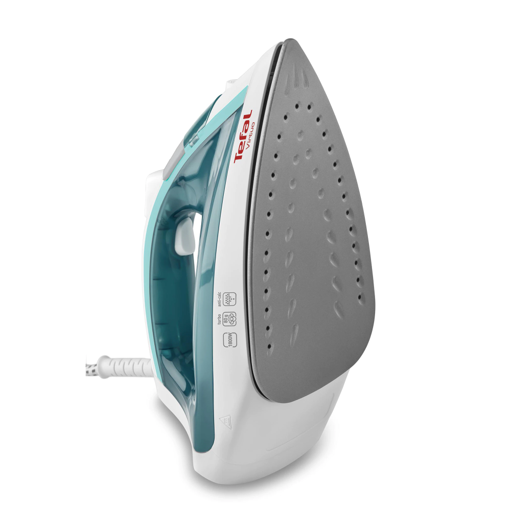 Fier de calcat Tefal Virtuo FV1710E0, 1800W, rezervor apa 0.2L, jet de abur 80g/min, abur variabil 20g/min, functie anticalcar, Alb [3]