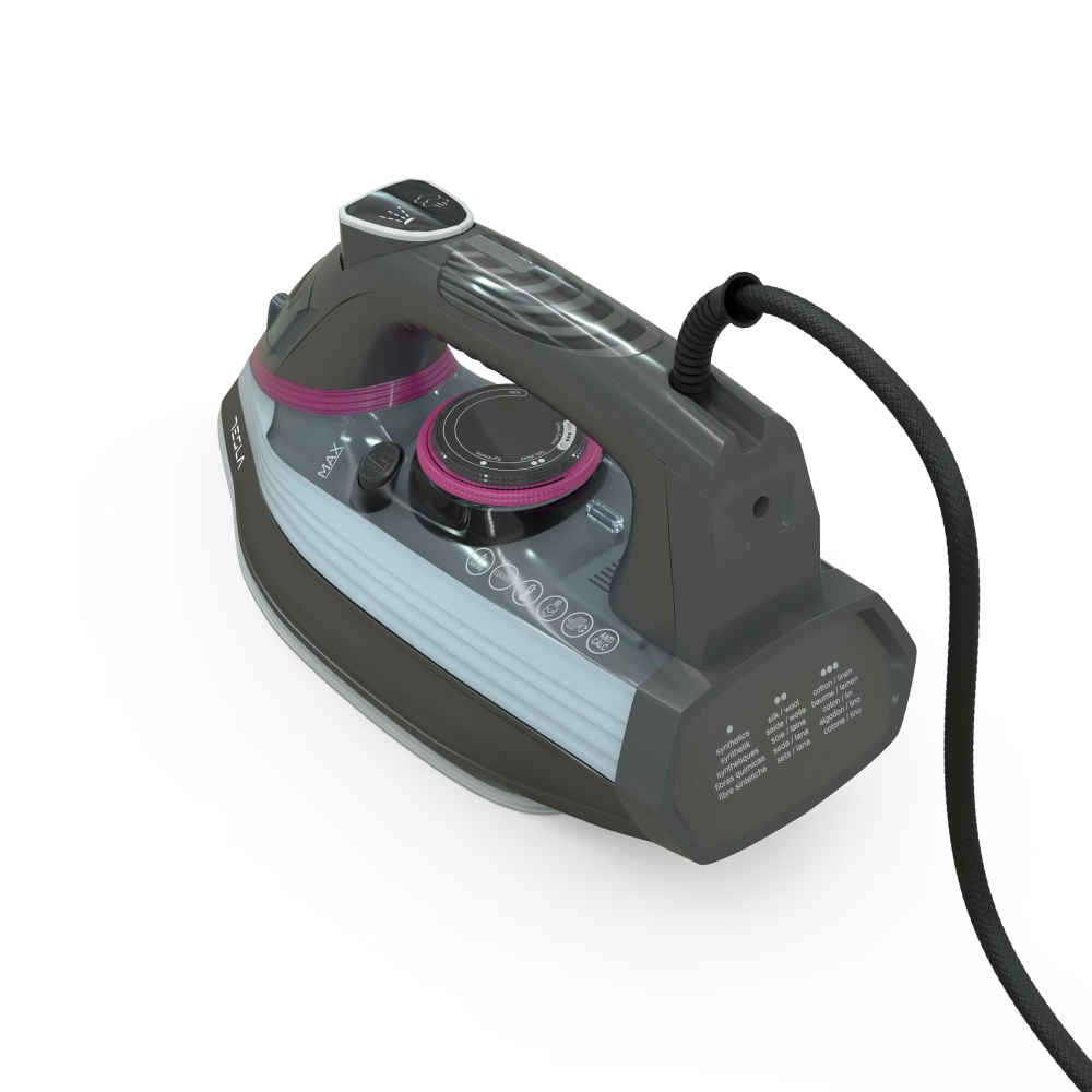 Fier de calcat Tesla IR400GP, 3100 W, talpa ceramica, rezervor 380 ml, 25g/min, Functie Anti-Calcar, Functie Anti-Picurare, cablu 1.9 m, Gri [3]