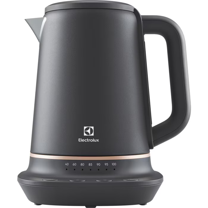 Fierbator Electrolux E7K1-6BP, 2400W, temperaturi predefinite 40-100 ° C, Metal Perlat Negru [2]
