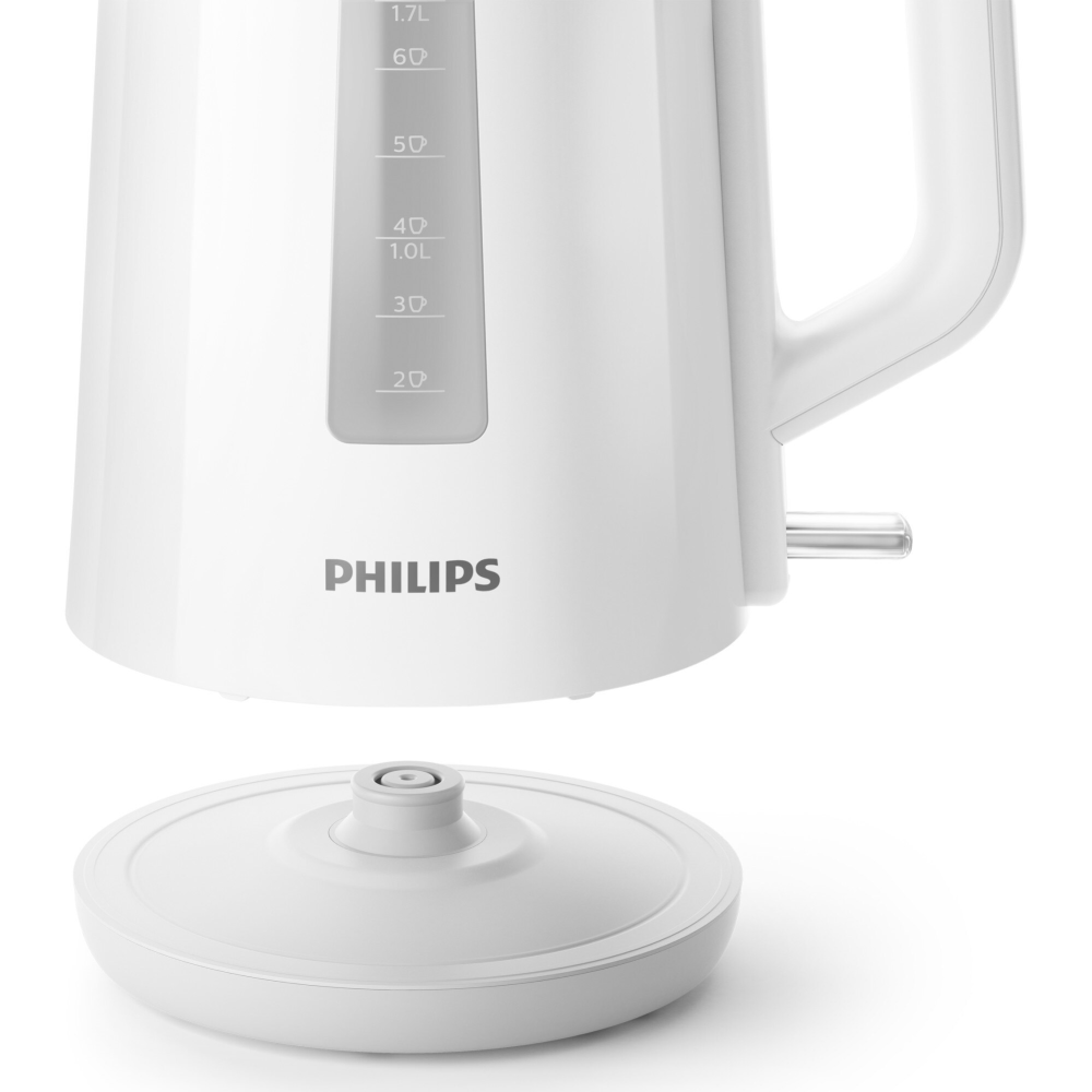 Fierbator Philips HD9318/00, 2020W, 1.7 l, capac cu resort, plastic, led de control, indicator de nivel al apei, filtru detasabil, fara fir cu baza Pirouette 360, Alb [3]