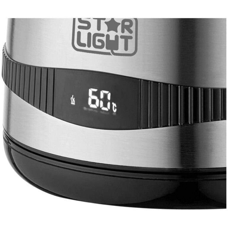 Fierbator Star-Light FDG-1722DSS, 2200W, 1.7 l, filtru ceai detasabil, control digital, display LCD, iluminare LED, oprire automata, inox [4]