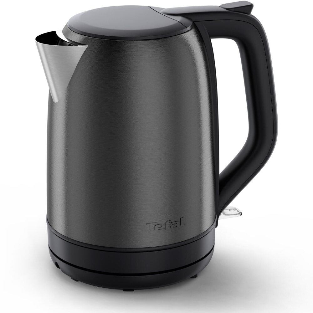 Fierbator Tefal Subito KO5S08E0, 2400W, rezervor apa 1.7L, otel inoxidabil, baza rotativa 360°, filtru detasabil & lavabil, indicator nivel apa, negru & gri [2]