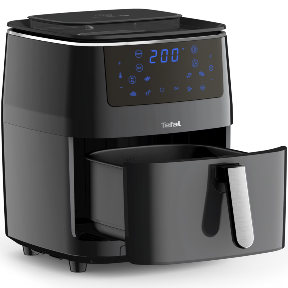 Friteuza cu aer cald Tefal EasyFry Grill & Steam FW201815, 1700 W, 7 programe automate, capacitate 6.5L, tehnologie ExtraCrisp, functie gatit la abur, negru [2]