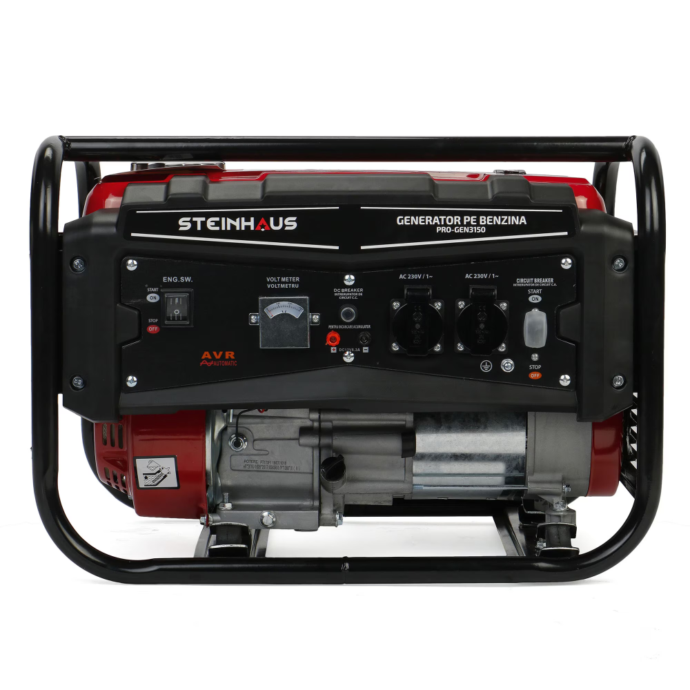 Generator curent electric Steinhaus PRO-GEN3150, 3150 W cu stabilizator de tensiune, benzina, autonomie 9.8 h (RESIGILAT) [2]