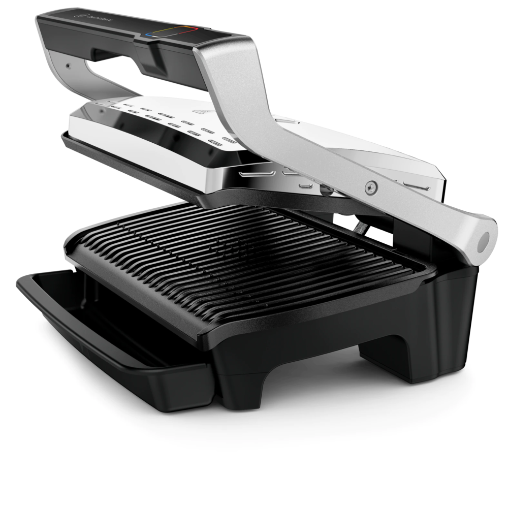 Gratar electric Tefal OptiGrill Elite XL GC760D30, 2200W, 16 programe de gatit, senzor de gatire, indicator pentru nivelul de gatire, placi 40x20cm detasabile, termostat reglabil, negru/inox [2]