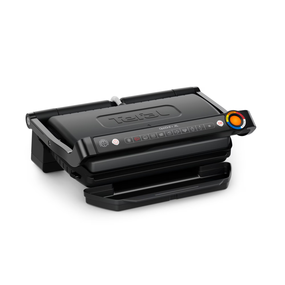 Gratar electric Tefal OptiGrill+ XL GC727810, 2000W, 9 programe de gatire automate, indicator gatire, placi detasabile cu invelis antiaderent, negru [2]