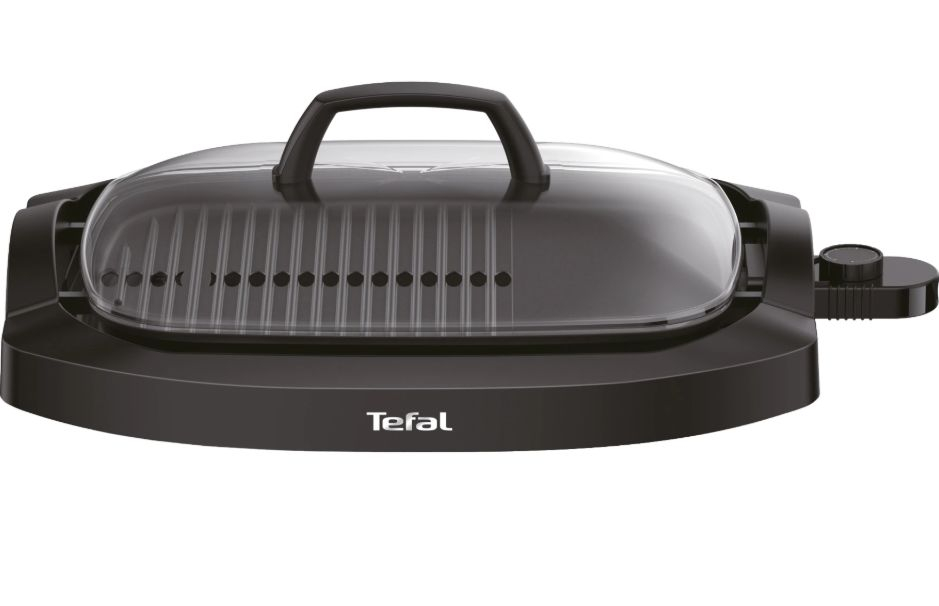 Gratar electric Tefal Plancha CB6A0830, 2000 W, 2 zone de gatit, suprafata antiaderenta, capac, Negru [3]