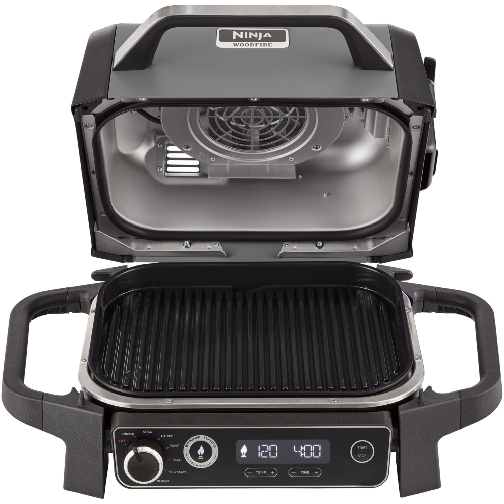 Gratar si afumator electric Ninja Woodfire OG701EU, 2400w, 7 functii de gatit, gri [3]