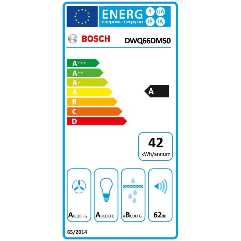 Hota incorporabila decorativa Bosch DWQ66DM50, Putere absortie 610 m3/h , 1 motor, 60 cm, Inox [8]
