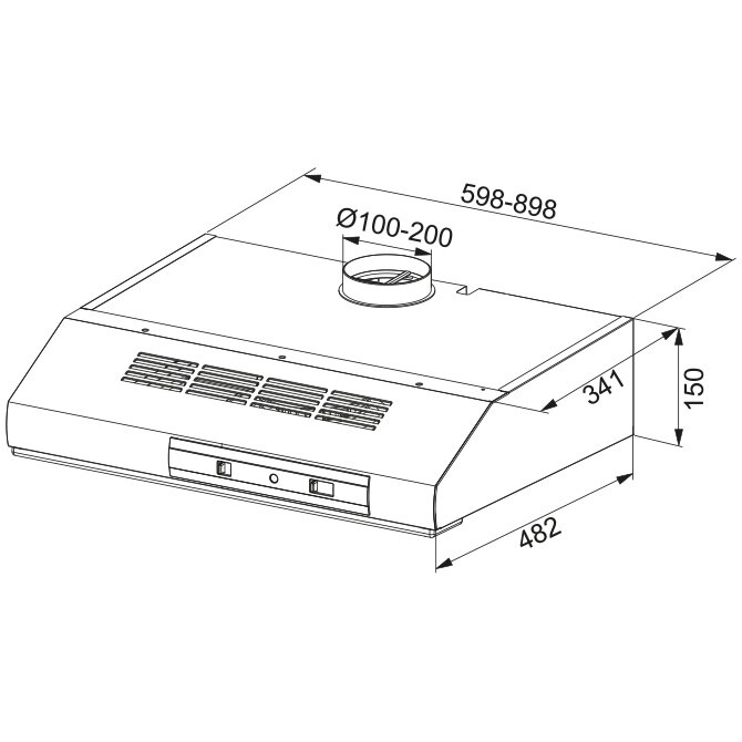 Hota traditionala Franke FTT 6322 XS, Putere de absorbtie 380 mc/h, Iluminare LED, Filtru metalic, 60 cm, Inox [2]