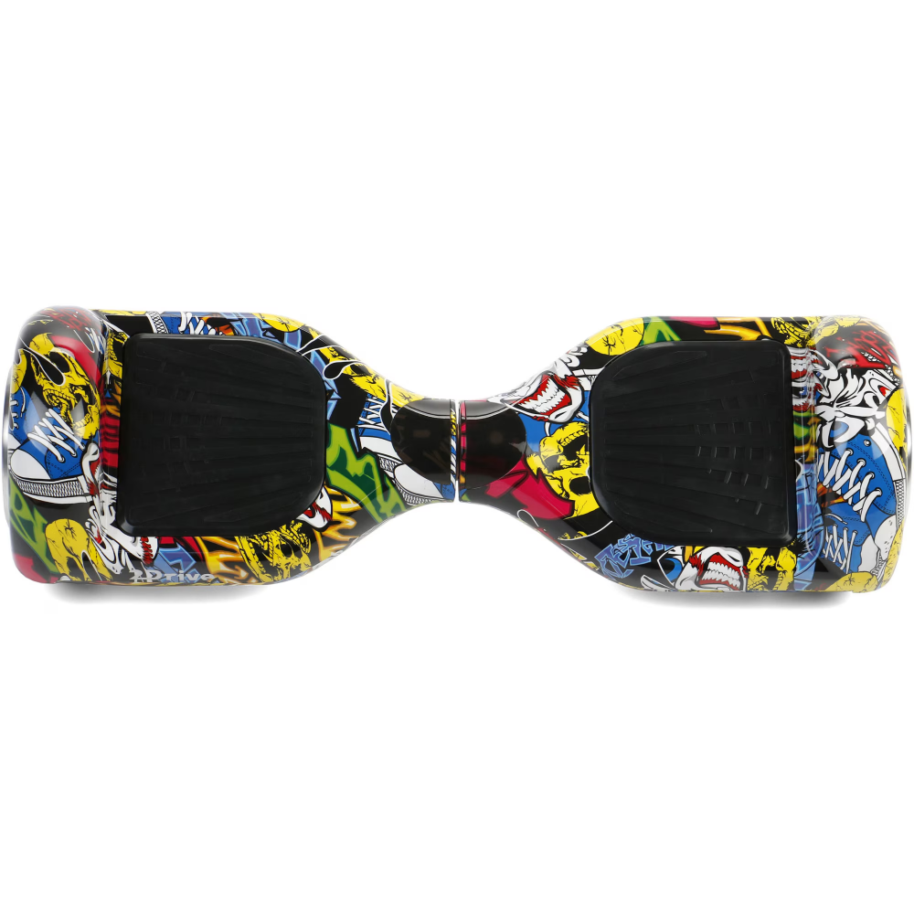Hoverboard 2Drive, roti 6.5", autonomie 15 km, viteza 10 km/h, putere motoare 500W (2 x 250), Bluetooth, difuzoare, geanta transport inclusa, Grafitti albastru [3]