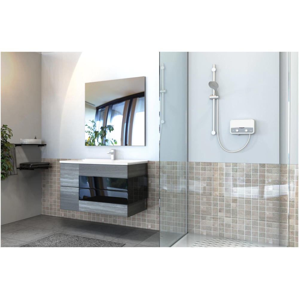 Incalzitor instant electric pentru apa Ariston AURES SLIM FLOW, Instalare single-point, Buton reglare debit, Protectie electrica IP25, Termostat cu siguranta dubla, 4 setari de putere, Kit robinet/dus [4]