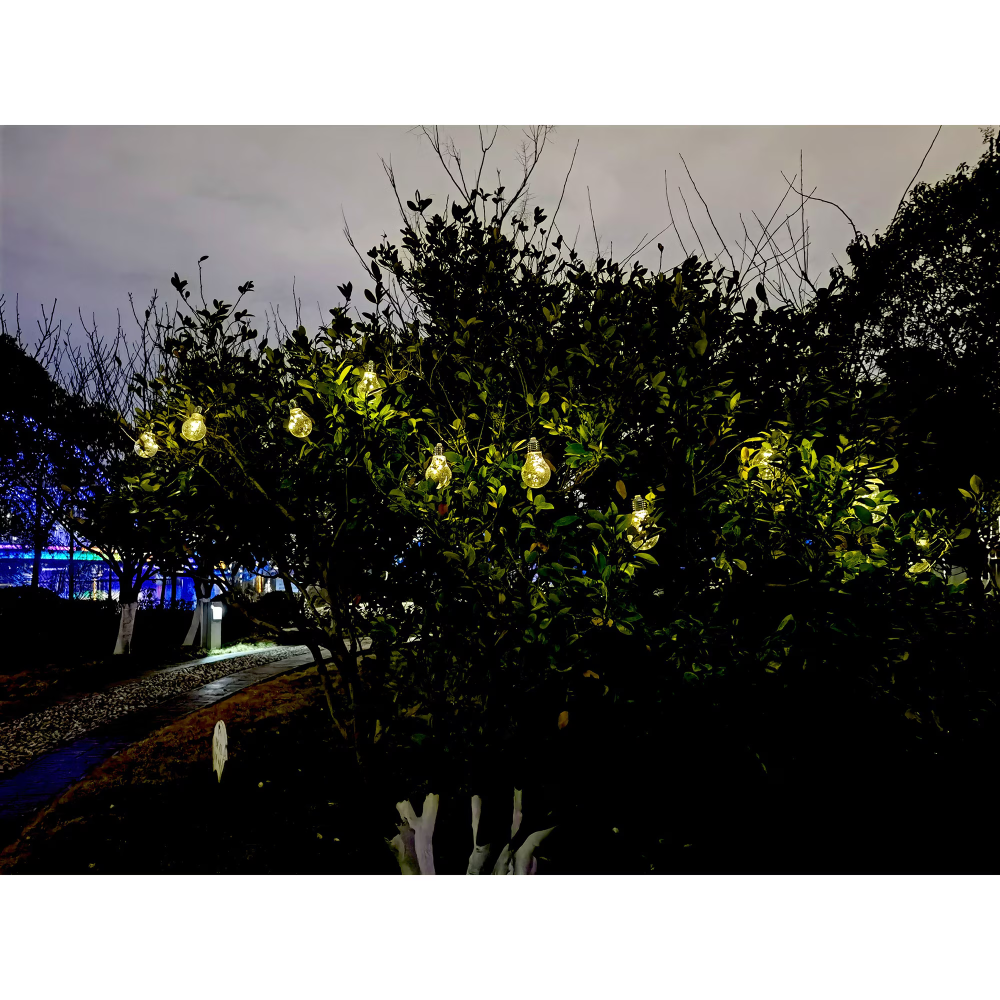 Instalatie 10 becuri LED solare de exterior pentru gradina Star-Light, 800 mAh, silver light, IP44, 570 cm [4]
