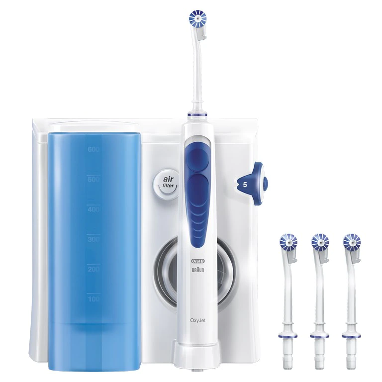 Irigator bucal Oral B. 5 trepte de intensitate. 4 capete intradentare. 600 ml. Alb [2]