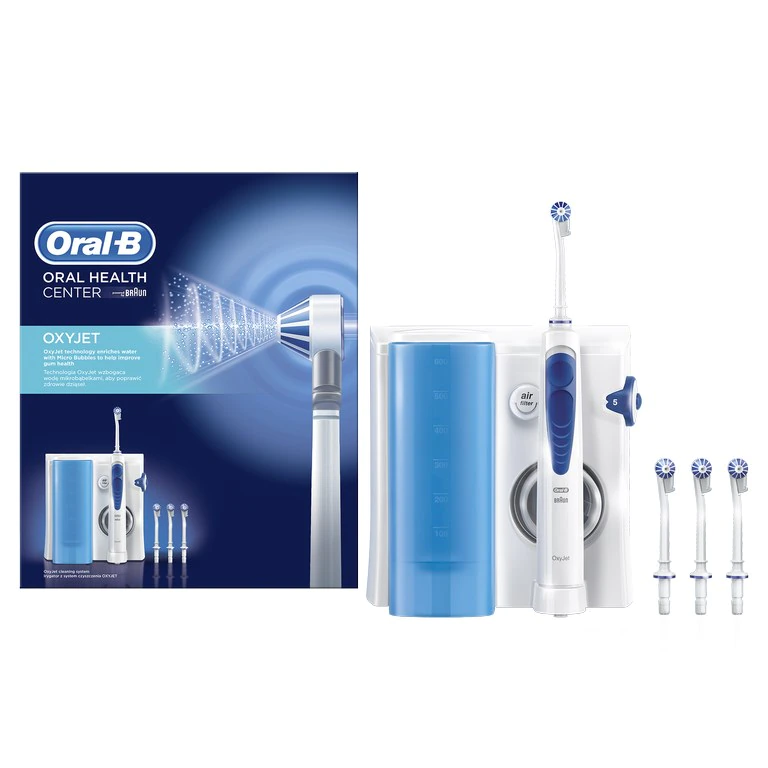 Irigator bucal Oral B. 5 trepte de intensitate. 4 capete intradentare. 600 ml. Alb [1]