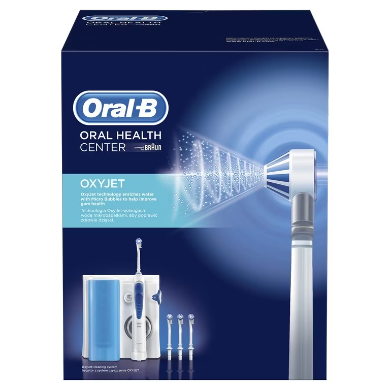 Irigator bucal Oral B. 5 trepte de intensitate. 4 capete intradentare. 600 ml. Alb [3]
