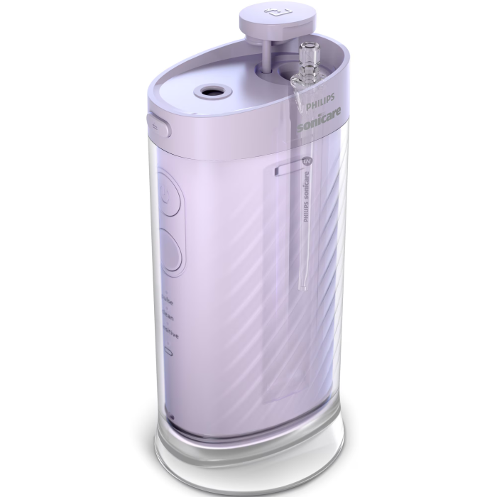 Irigator bucal tip dus bucal Philips Sonicare Seria 1000 HX3333/23, compact si portabil, rezervor pliabil de 200 ml, 3 moduri de curatare, contine 2 capete de curatare (1 capat Standard N1, 1 capat Co [3]