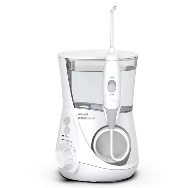 Irigator bucal Waterpik Profesional Aquarius WP-660, 7 capete curatare, 10 trepte presiune, Rezervor 650ml, Alb [2]