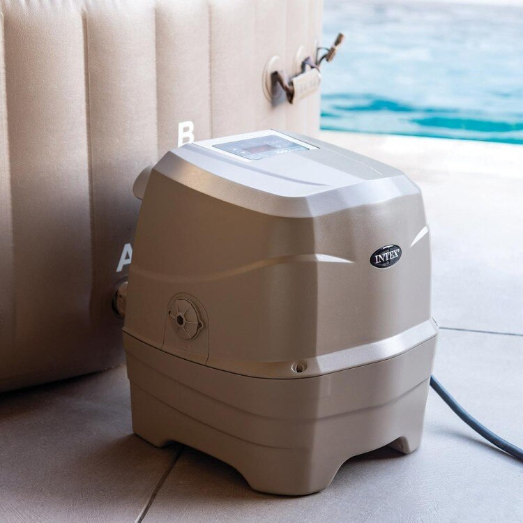 Jacuzzi gonflabil PureSpa Deluxe Bubble Intex 28426EX, 196x196xH71cm, Sahara, PVC, 4 locuri [5]