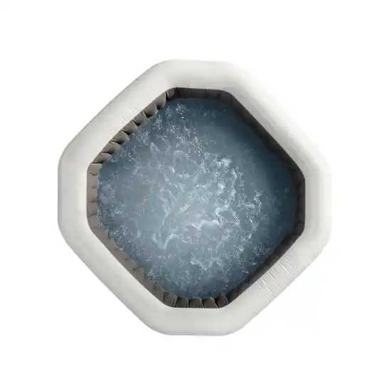 Jacuzzi gonflabil PureSpa Onyx Black Bubble Deluxe Intex 28458, D181xH71cm, PVC, 4 locuri, protectie baza, prelata acoperire si 2 tetiere gonflabile [2]