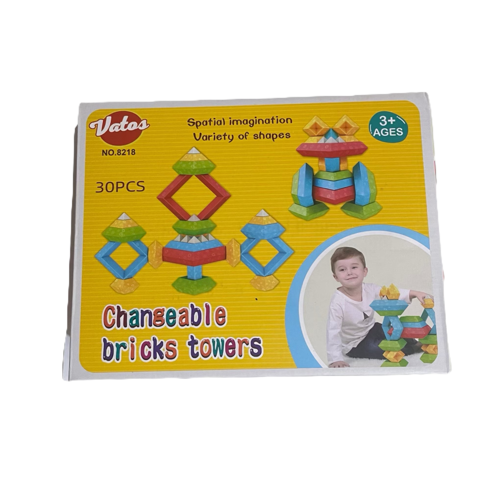 Joc de logica - Cuburile lui Pitagora, joc pentru dezvoltarea imaginatiei, 30 de piese, varsta 3+ [1]