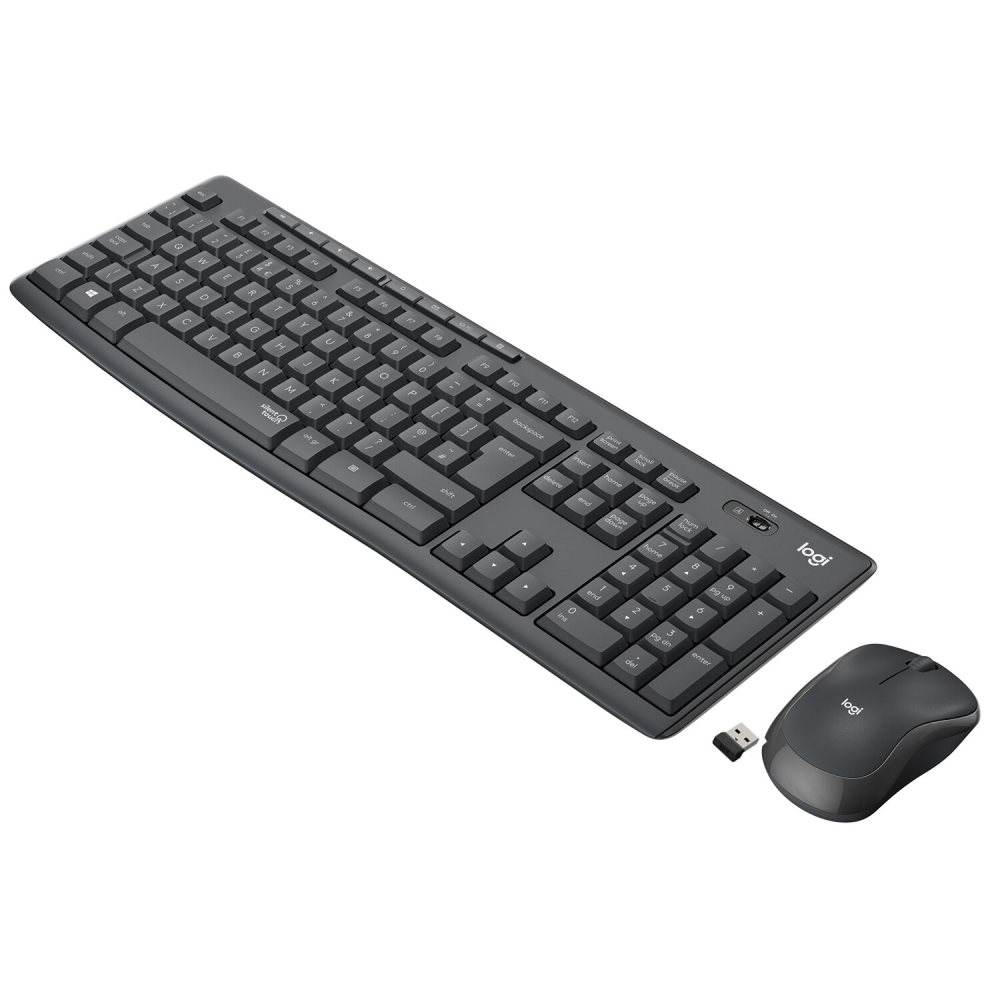 Kit wireless tastatura si mouse Logitech MK295 Silent, layout US INTL, Graphite [3]