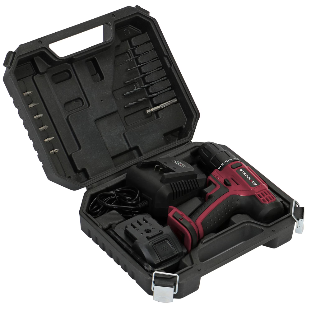 Masina de gaurit si insurubat (bormasina) cu acumulator 18V 1.3Ah Li-Ion Steinhaus, PRO-CD18X, 30Nm, 17 trepte torsiune, 2 trepte turatie 400/1500 RPM [2]