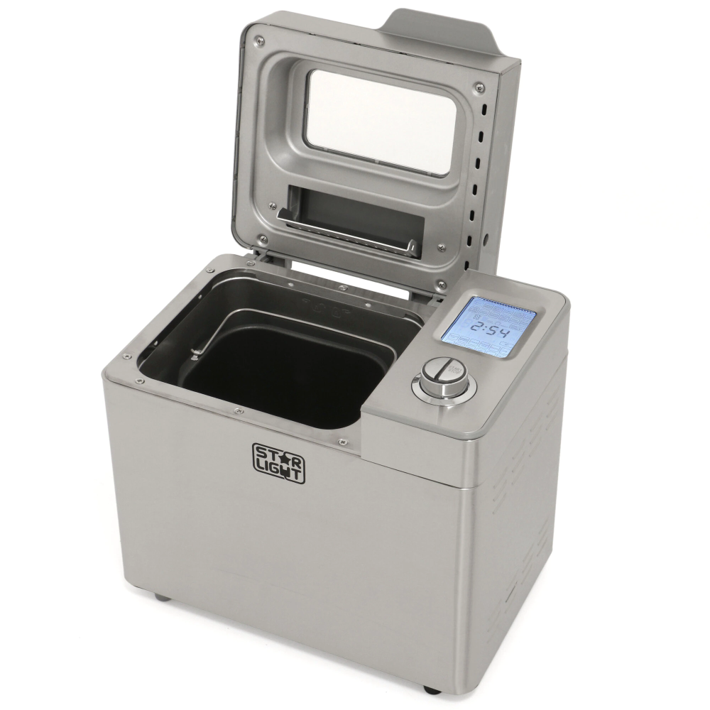 Masina de paine Star-Light MPD-550SS, 12 programe, 550W, Display, Control Digital, Compartiment seminte, Inox [2]