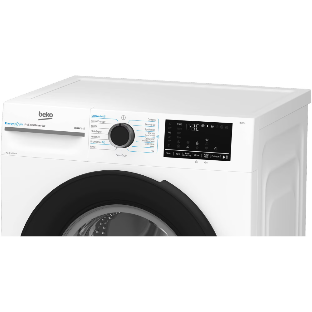 Masina de spalat rufe Beko BM3WFSU47415WB, 7 kg, 1400 rpm, Clasa A, Motor ProSmart Inverter, SteamCure, AddXtra, EnergySpin, Coldwash, Alb [4]