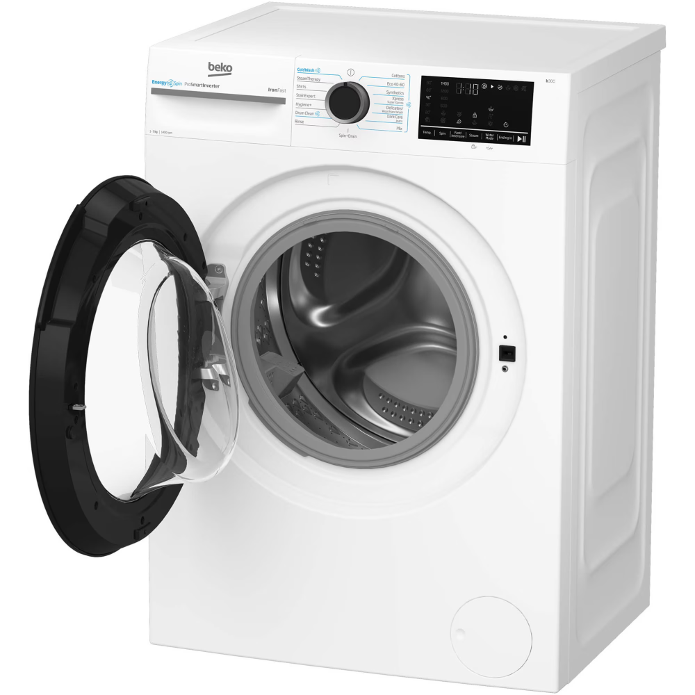 Masina de spalat rufe Beko BM3WFSU47415WB, 7 kg, 1400 rpm, Clasa A, Motor ProSmart Inverter, SteamCure, AddXtra, EnergySpin, Coldwash, Alb [3]