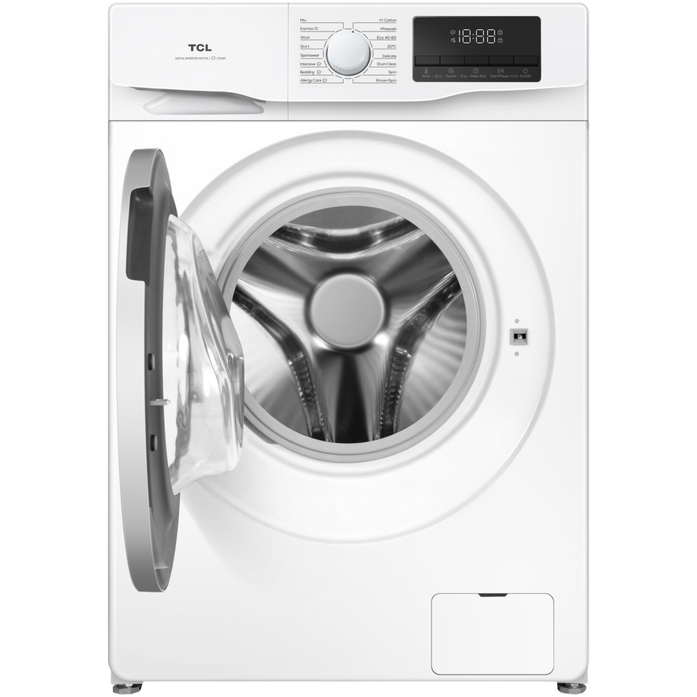 Masina de spalat rufe TCL FF0612WB1, 6 kg, 1200 RPM, Clasa B, Motor Inverter, Steam Wash, Drum Clean, Honeycomb Drum, Alb [2]