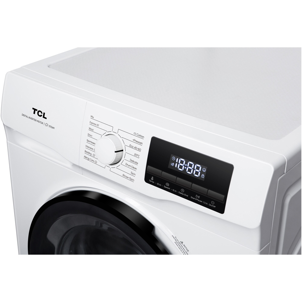 Masina de spalat rufe TCL FF0612WB1, 6 kg, 1200 RPM, Clasa B, Motor Inverter, Steam Wash, Drum Clean, Honeycomb Drum, Alb [3]