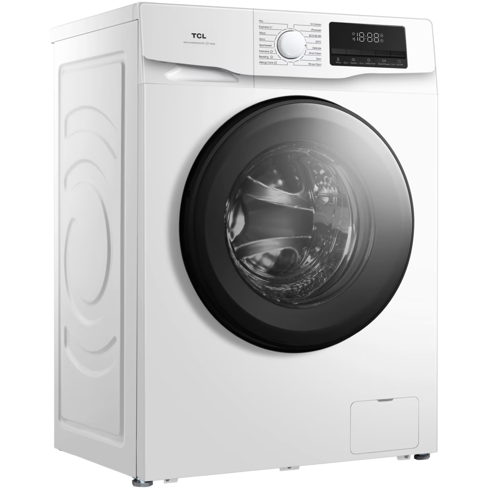 Masina de spalat rufe TCL FF0812WA0, 8 kg, 1200 RPM, Clasa A, BLDC Inverter Motor, Steam Wash, Drum Clean, 24 Hour Delay, Honeycomb Drum, Quick Wash 18 min, Add Garment, 16 Programe, Alb [2]