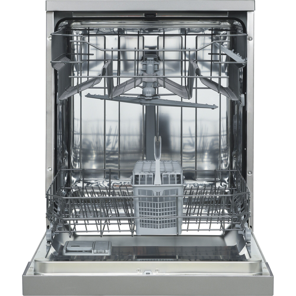 Masina de spalat vase Heinner HDW-FS6006DSE++ , 12 Seturi, 6 programe, Clasa E,Control electronic, Display led, Program rapid 30, Program pahare, Half load, Aquastop, 60 cm, Argintiu [3]