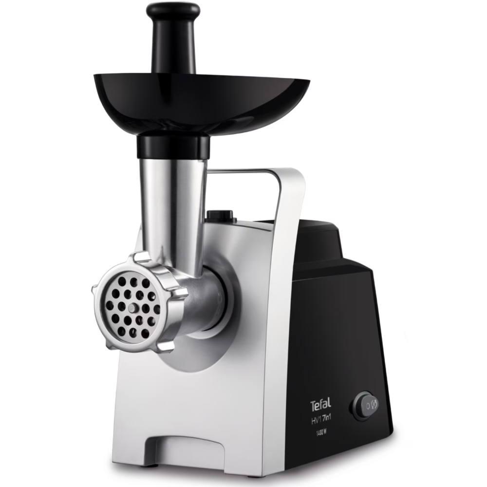 Masina de tocat carne Tefal HV1 NE109838, 1400W, 1.7 kg/ min, accesorii incluse, functie reverse, inox [2]