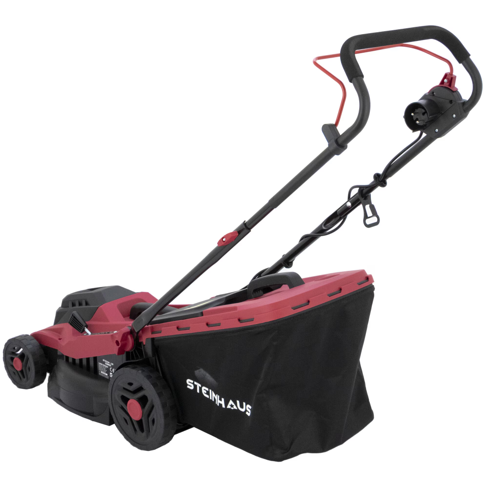 Masina de tuns gazon/iarba electrica Steinhaus PRO-ELM16, 1600W, latime taiere 38 cm, 5 trepte de taiere, inaltime taiere 30-75 mm, sac colector 42 L, taiere/colectare [4]