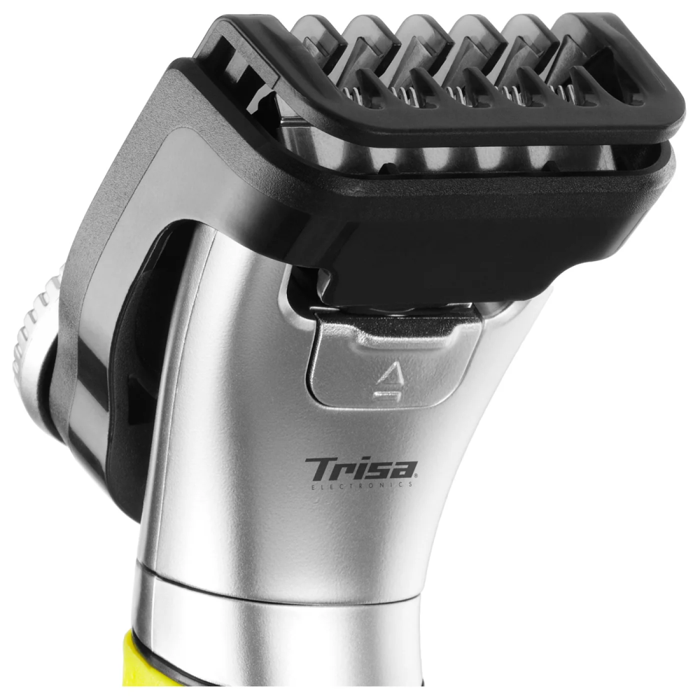 Masina de tuns Trisa Vario Blade 2in1 1720.2420, 1 pieptan detasabil, alimentare acumulator, 0.5 - 10 mm, incarcare prin USB, sistem de protectie a pielii, maner ergonomic, galben [4]
