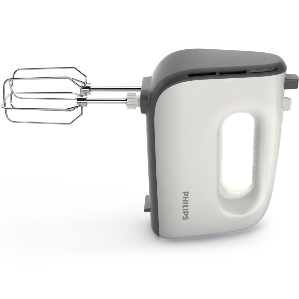 Mixer cu bol Philips Viva Collection HR3745/00, 450 W, 5 viteze, Functie Turbo, Bol actionare automata, capacitate bol 3L, , Alb/Gri [2]