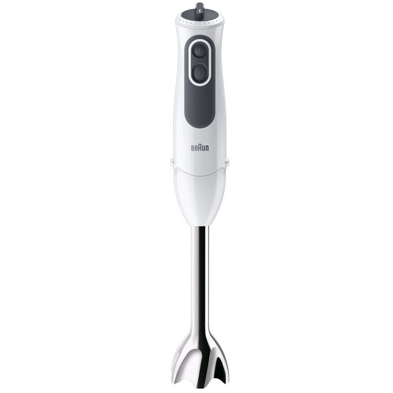 Mixer vertical Braun MQ3125B, 750 W, Pahar gradat 0.6 l, Tocator 0.35 l, Tel dublu, 11 trepte viteza, Alb/Gri [2]