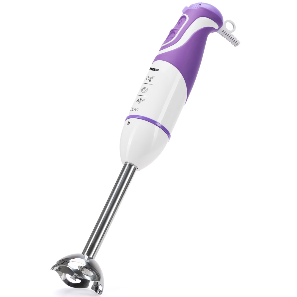 Mixer vertical Heinner Charm, 600W, 5 viteze, functie Turbo, tel, tocator, Alb/Mov [2]