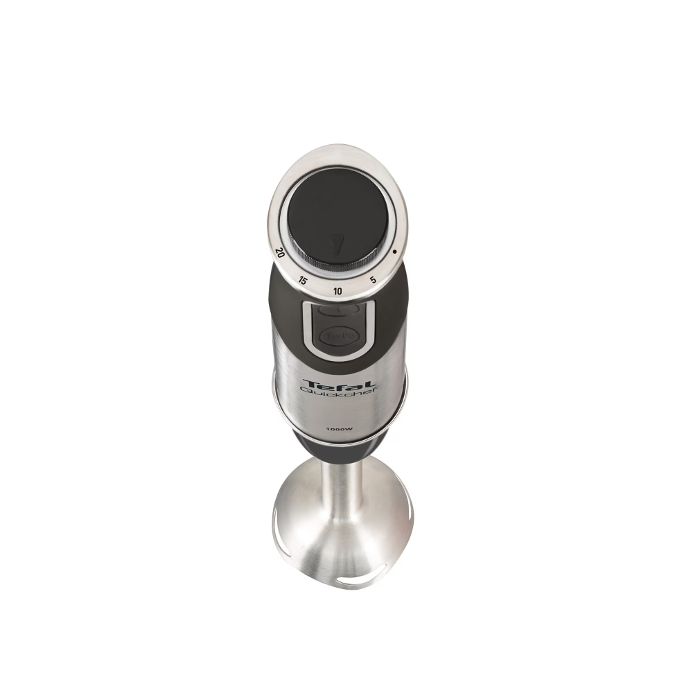 Mixer vertical Tefal QuickChef HB659838, 1000W, 20 de viteze, Functie Turbo, Picior pasator din metal, Pahar gradat 800 ml, Argintiu [3]