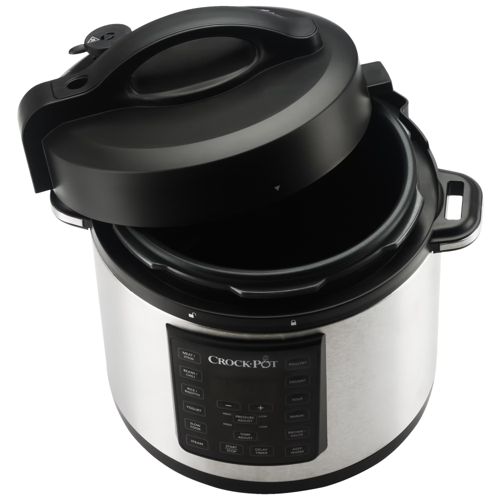 Multicooker cu gatire sub presiune Crock-Pot Express CSC051X, 1000 W, 5.6 l, control digital, 8 programe, 4 moduri de gatire, timer, argintiu [4]