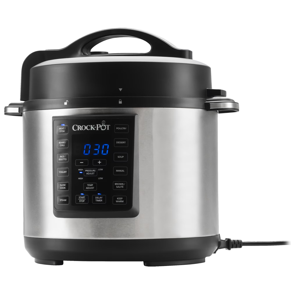 Multicooker cu gatire sub presiune Crock-Pot Express CSC051X, 1000 W, 5.6 l, control digital, 8 programe, 4 moduri de gatire, timer, argintiu [3]