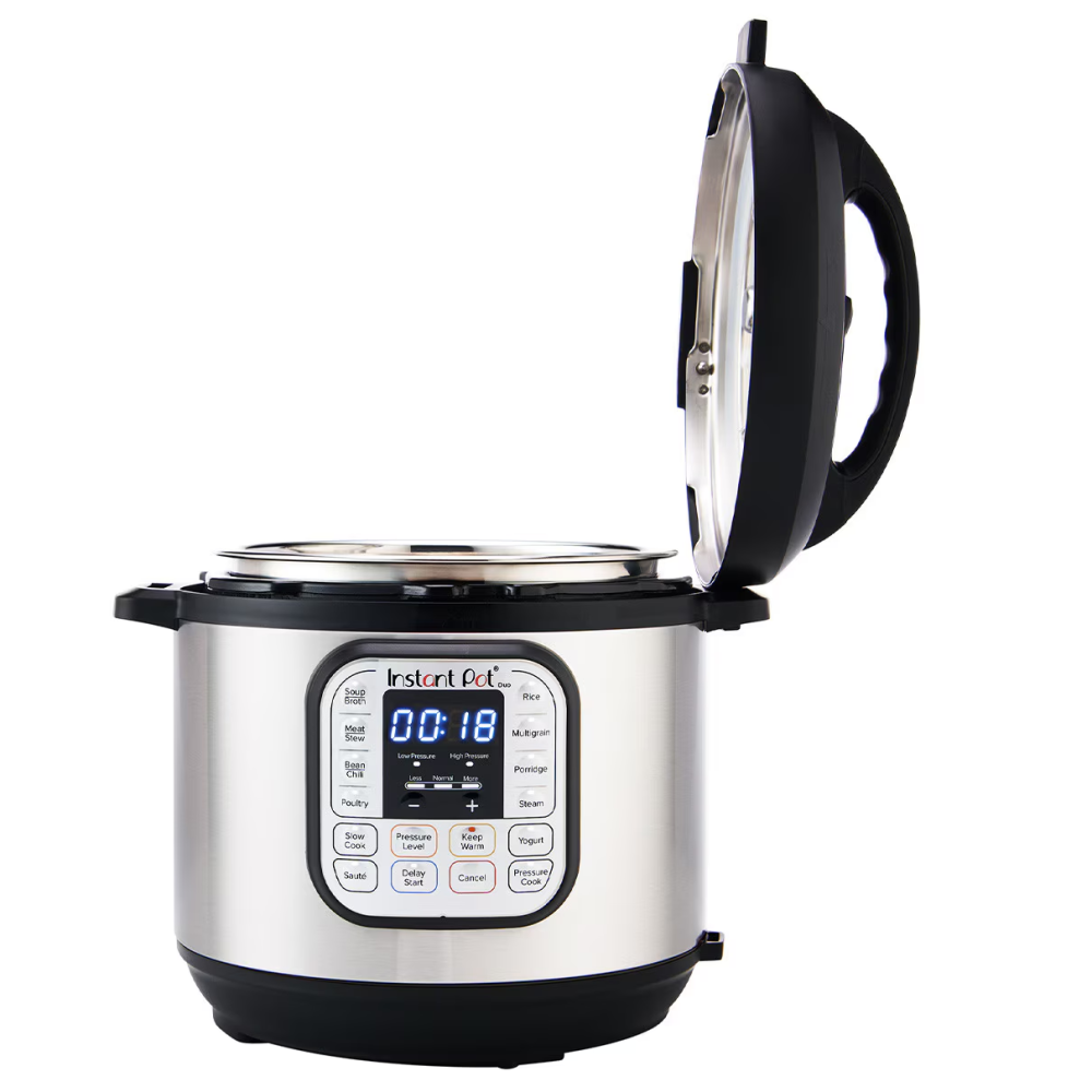 Multicooker cu gatire sub presiune Instant Pot Duo 8QT 113-0061-01-EU, 8L, 7 functii de gatire, 13 programe presetate, vas interior din o?el inoxidabil, argintiu/negru [2]