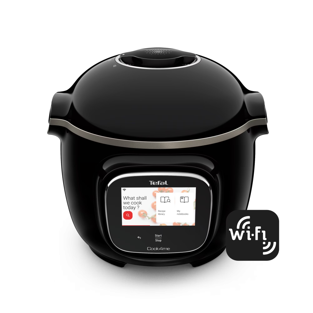 Multicooker inteligent cu gatire sub presiune Tefal Cook4me Touch CY912831, 1600W, capacitate vas antiaderent 6L, 13 programe de gatire, Wi-Fi, ecran tactil LCD, aplicatie dedicata, pana la 6 persoane [2]