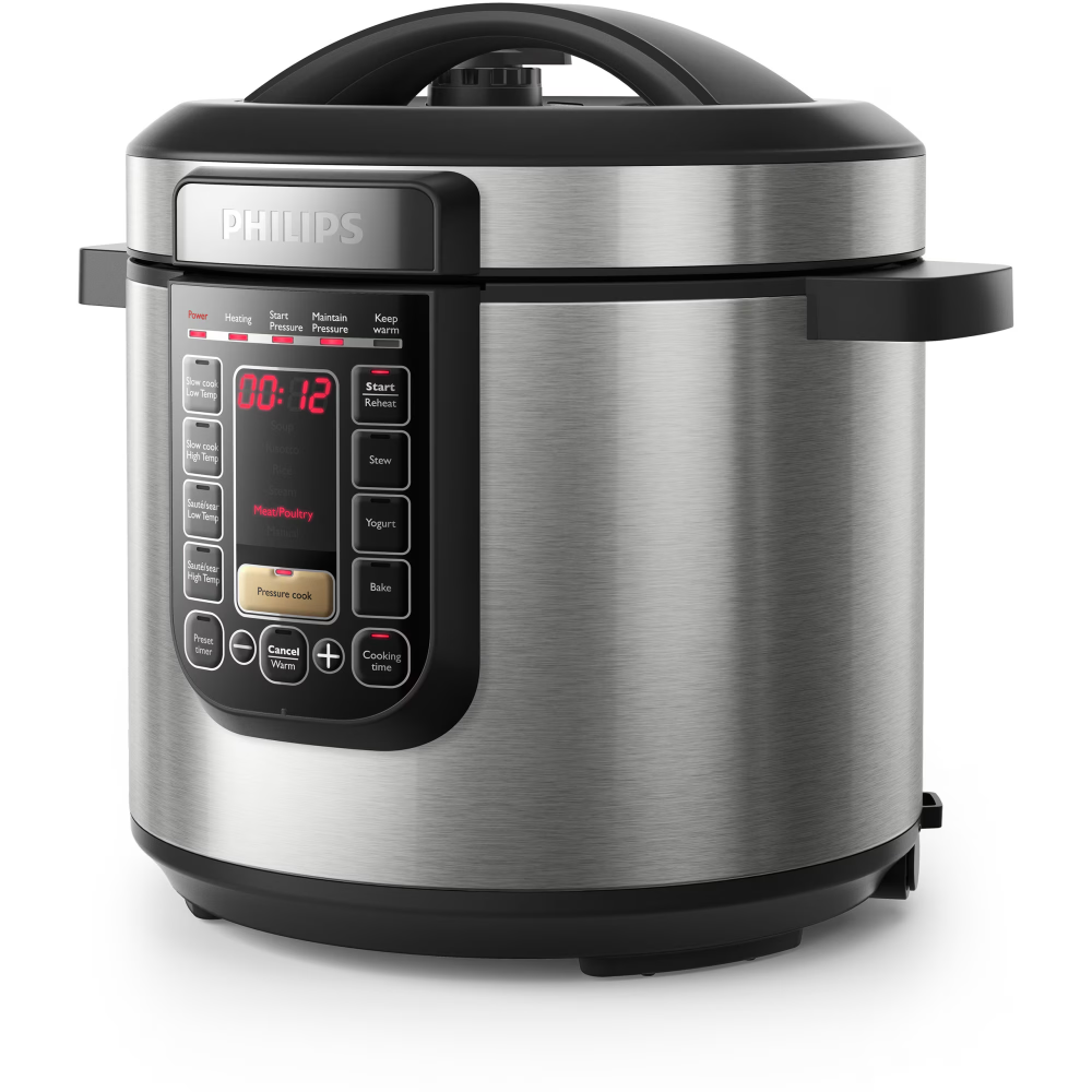 Multicooker Philips HD2237/40 All-in-One, oala cu invelis ProCeramic+, 1300 W, 6L, 7 moduri de gatire sub presiune, functie de pastrare cald 12 ore, functie de gatit presetata, controlul timpului, 9 s [2]