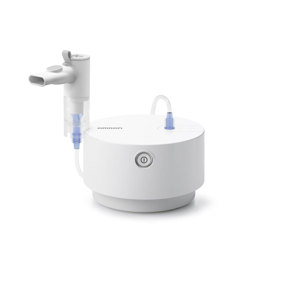 Nebulizator cu compresor Omron C28 Plus, tehnologie Advanced Valve, rezervor pentru medicamente 12 ml, Alb [2]